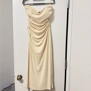 Zara Strapless Cream Dress